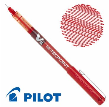 Pilot V5 HI-TECPOINT 0.5 ROJO TINTA LIQUIDA