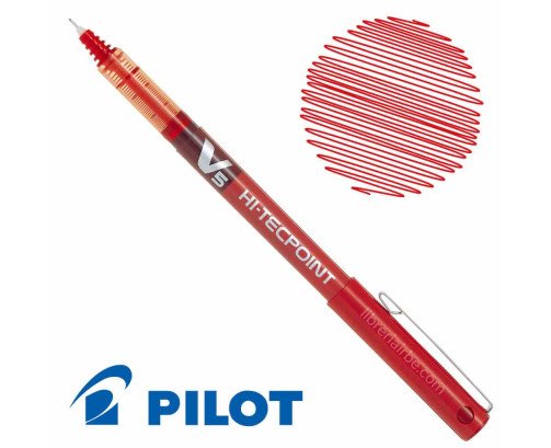 Pilot V5 HI-TECPOINT 0.5 ROJO TINTA LIQUIDA