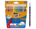 ROTULADOR BIC KID 12 COLORES LAVABLES