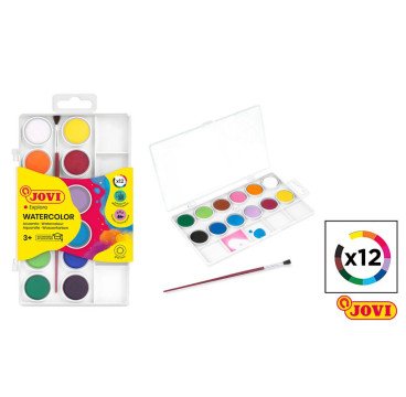ACUARELA 12 COLORES JOVI