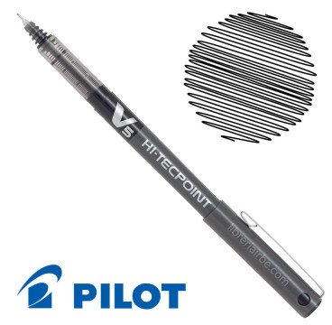 Pilot V5 HI-TECPOINT 0.5 NEGRA TINTA LIQUIDA