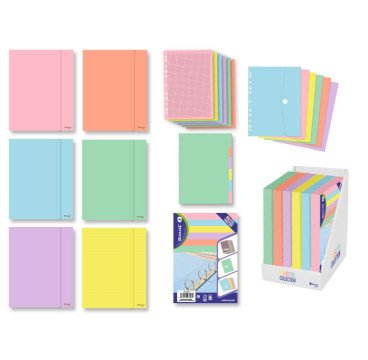 CARPETA CON 4ANILLAS +120H DE RECAMBIO DE COLORES +1CARPETA DE PLASTICO