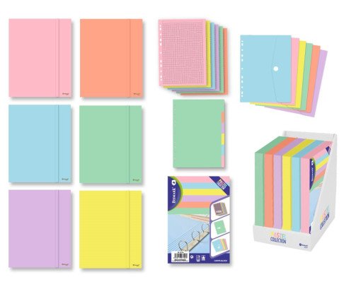 CARPETA CON 4ANILLAS +120H DE RECAMBIO DE COLORES +1CARPETA DE PLASTICO