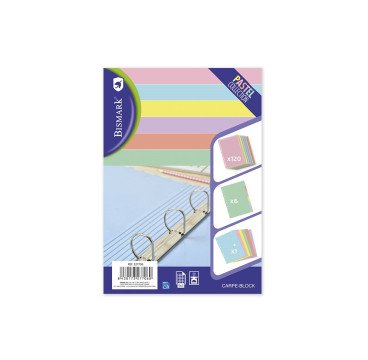 CARPETA CON 4ANILLAS +120H DE RECAMBIO DE COLORES +1CARPETA DE PLASTICO