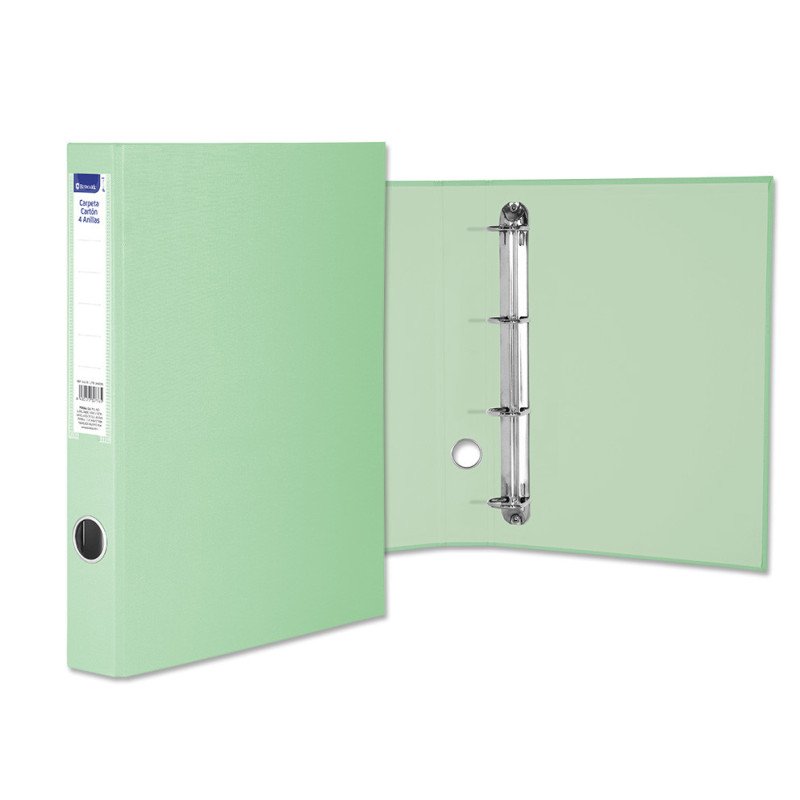CARPETA A4 4ANILLAS COLOR PASTEL