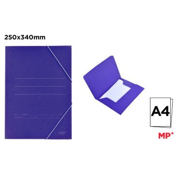 CARPETA AZUL CON ELASTICO A4