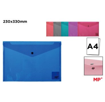CARPETA SOBRE CON BOTON A4 COLORES