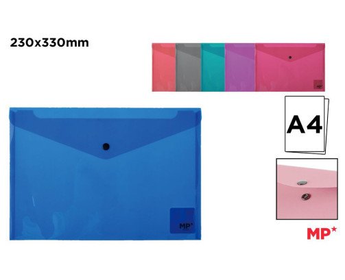CARPETA SOBRE CON BOTON A4 COLORES