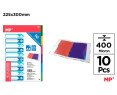 SEPARADOR 10  COLORES A4  400MICRAS