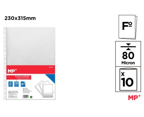 FUNDA DE PLASTICO 80MICRAS 10FUNDAS