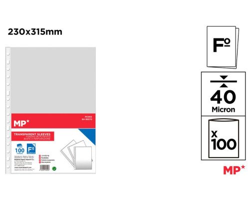 FUNDA DE PLASTICO 40MICRAS 100FUNDAS