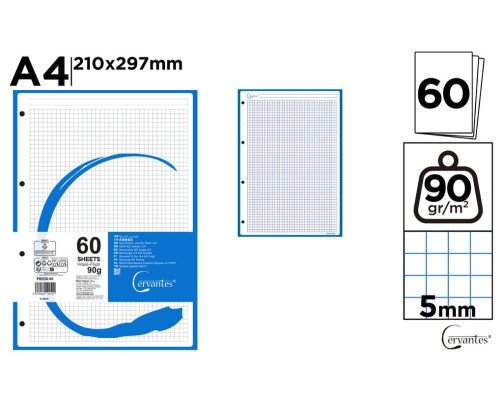 HOJAS DE REACMBIO 60H A4 90G CUADRICULA 5MM