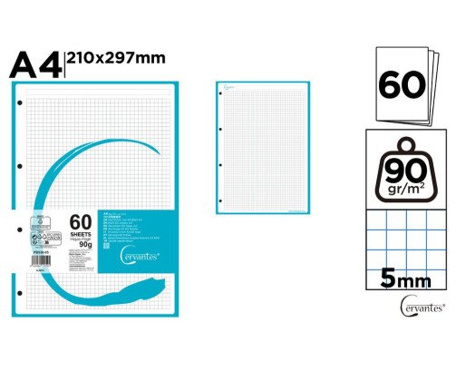 HOJAS DE REACMBIO 60H A4 90G CUADRICULA 5MM