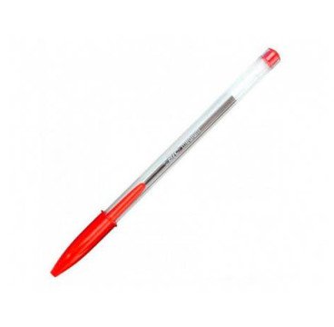 BIC TRANSPARENTE ROJO 1.0MM