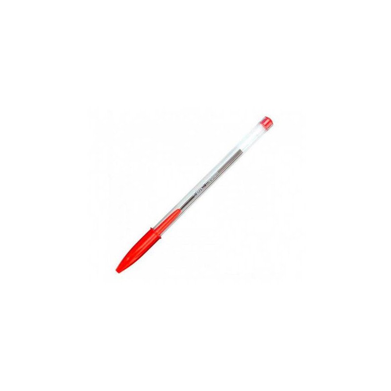 BIC TRANSPARENTE ROJO 1.0MM