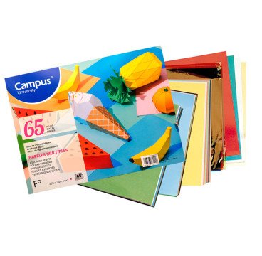 BLOC PAPEL MÚLTIPLE CAMPUS UNIVERSITY FOLIO PARA TRABAJOS MANUALES