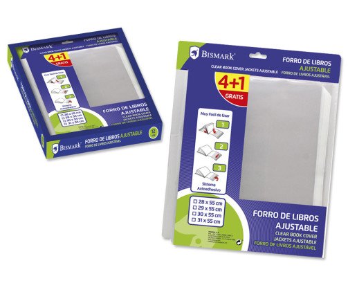 FORRO DE LIBROS AJUSTABLE  29*55CM 5UNIDADES