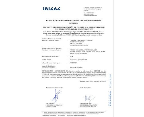 LUZ EMERGENCIA V16 DGT3.0